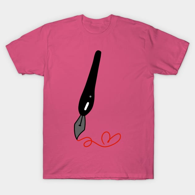 Inking Pen T-Shirt by saradaboru